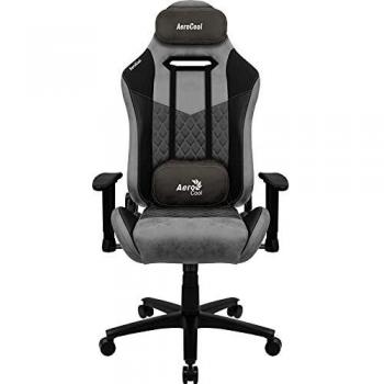 Aerocool Duke Silla Gaming, AeroSuede Transpirable, Respaldo Ajustable, Negro