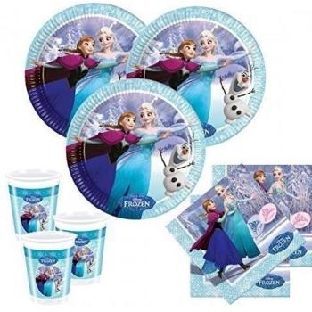 52 piezas set decoración fiesta Reina del Hielo Ice patinaje - para 16 niños