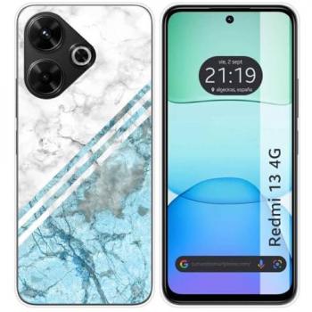 Funda de Silicona para Xiaomi Redmi 13 4G con Diseño de Mármol 02
