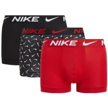 Pack de tres boxers de punto para hombre Nike Shockwave rojo intenso y negro