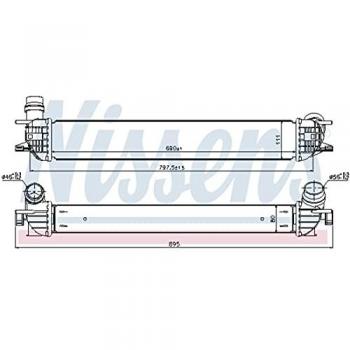 Intercooler NISSENS 96502 - Intercooler de alta calidad, diseñado para mejorar el rendimiento del motor, fabricado con materiales duraderos y resistentes a la corrosión, compatible con múltiples modelos de vehículos, fácil instalación y ajuste perfe