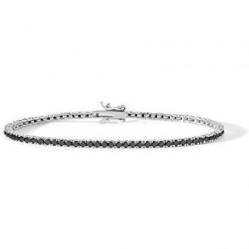 Pulsera COMETE GIOIELLI UOMO TENNIS en plata y circonitas UBR898 M19 Negro