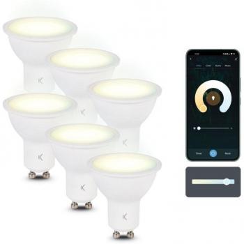 Bombillas inteligentes SmartLED GU10 Ksix 5.5W 400Lm CCT Pack 6