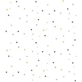 Papel pintado Mondo baby Little Stars beige y blanco Noordwand