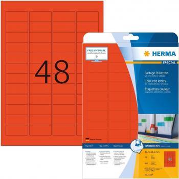 HERMA Universal-Etiketten SPECIAL, 45,7 x 21,2 mm, rot