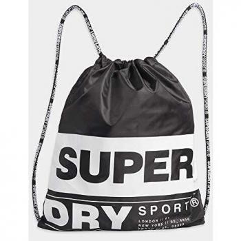 Bolsa con cordón Superdry, color negro, tamaño 1SIZE