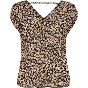 Only Women's Fuchsia Pleated Woven T-Shirt