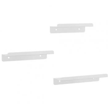 Estantes de pared de acero inoxidable plateado - 3 piezas, estante flotante, diseño moderno, ideal para decoración y almacenamiento