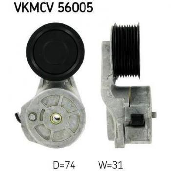 Polea tensora SKF VKMCV 56005, para correa de distribución, incluye polea de deflexión/guía, diseñada para un rendimiento óptimo y durabilidad en sistemas de transmisión