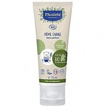 Mustela Bio Diaper Cream 75ml - Organic diaper cream, suitable for sensitive skin, enriched with natural ingredients, helps prevent and soothe diaper rash, dermatologically tested, hypoallergenic, free from parabens and phthalates