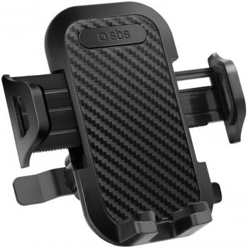 Soporte para smartphone de coche con clip de rosca, negro
