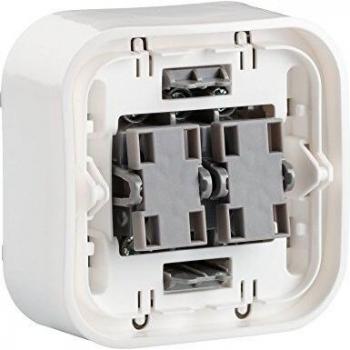 Legrand 782406 Interruptor Luz, Pared, Doble, Blanco