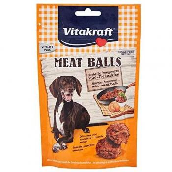 Vitakraft Meat Balls Snack para Perros, Pack Ahorro 2 x 80 g