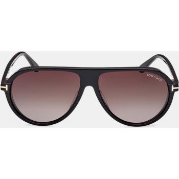 Tom Ford Marcus Pilot Sunglasses, Grey Gradient Lens, Black Unisex, Size: 60 MM