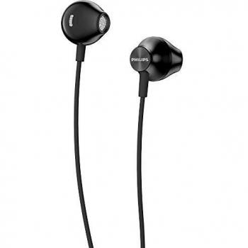 Philips UE100BK/00 Auriculares intraurales, In-Ear con Bajos de Adecuada Potencia, Controladores de neodimio de 14.2 mm, Diseño ergonómico, Cable de 1 m, Modelo de 2020/2021, Color Negro