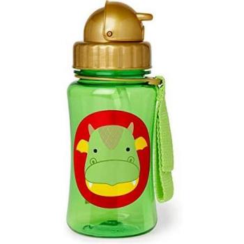Skip Hop Zoo Botella con pajita dragón