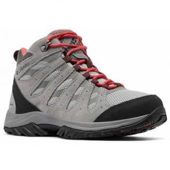 Botas de senderismo Columbia Redmond III impermeables gris claro y rojo mujer - 36