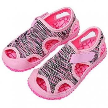 Sandalias Niño Niña Verano Sandalias Deportivas Playa Zapatillas Antideslizante Senderismo Piscina Rosa Púrpura Azul Gris Verde EU 21-31 Rosa1 21