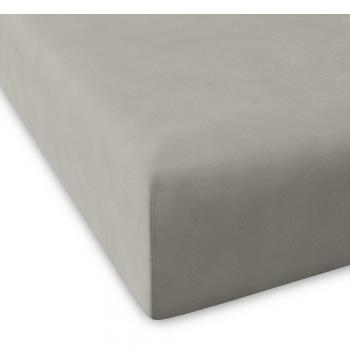 Sábana bajera de algodón 144 hilos CASUAL gris 100x200+25 cm