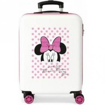 Maleta Mickey & Minnie Blancas y Rosas -38x55x20cm-