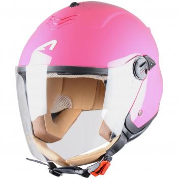Astone Helmets - MINIJET S monocolor - Casque jet - Casque jet usage urbain - Casque compact - Coque en polycarbonate - Lipstick S