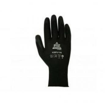 Guante de poliéster negro - Talla M