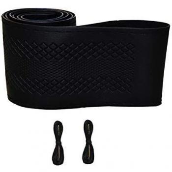 ZATOOTO Funda Volante Cosida - Funda Volante Cuero Coser, DIY con Aguja e Hilo, 37-38 cm, Negro