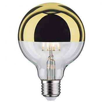 Bombilla LED G95 E27 6,5W 2700K regulable dorada espejo
