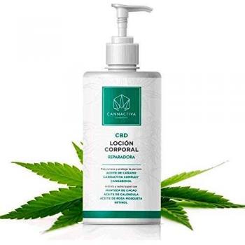 Cannactiva Cosmetics - Loción Corporal Reparadora con CBD, Cannactiva Complex, Manteca de Cacao, Rosa Mosqueta y Caléndula - 200ml