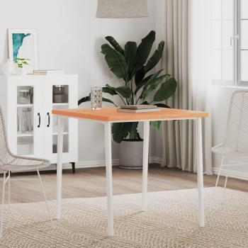 Tablero cuadrado de mesa 70x70x2,5 cm de madera maciza de haya color marrón