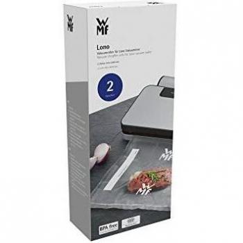 Rollo de bolsas de vacío Lono WMF - 2 unidades, 600 x 30 cm, película de 4 capas, lado texturizado/liso, transparente y resistente