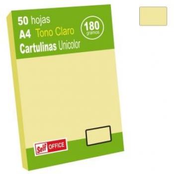 Cartulinas de colores Dohe 180 g/m2 A4 amarillo claro limón