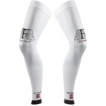 Compressport Full Leg - Calcetines unisex, color blanco, talla 1