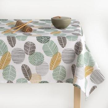 Mantel Antimanchas 100% Algodón Hidrófugo Estampado Verde 140x100 cm