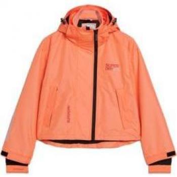 Chaqueta cortavientos naranja Superdry para mujer