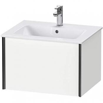 Mueble Bajo Lavabo Duravit XViu 61x40x48 cm, Blanco Mate y Negro Mate, Mural con 1 Cajón Extraíble