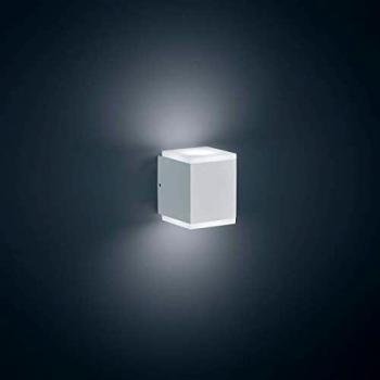 Aplique LED de exterior Helestra Kibo, blanco mate, 2x5W, 800lm, IP54