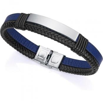 Pulsera Viceroy Magnum de acero y cuero azul