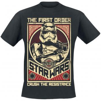 Star Wars Episode 7 - The Force Awakens - Crush The Resistance Stormtrooper Hombre Camiseta Negro 5XL