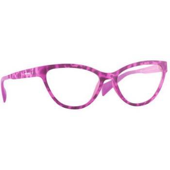 Italia Independent II 5104 Women's Pink Eyeglasses Frame Size 52 - Blue Light Block Available
