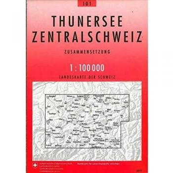 Mapa Excursionista y Topográfico del Lago Thun - Suiza Central 1:100.000 - Mapiberia f&b
