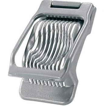 Westmark Cortador de huevos para rebanadas redondas y ovaladas, Alambres de corte tensados ​​individualmente de acero inoxidable, Aluminio/acero inoxidable, Duplex, Gris, 10202260