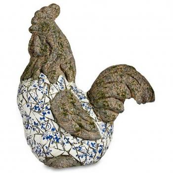 Figura Decorativa para Jardín Mosaico Gallo Poliresina