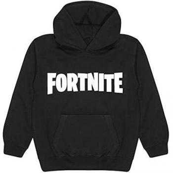 Fortnite Text Logo Niños Sudadera con Capucha Negro 128