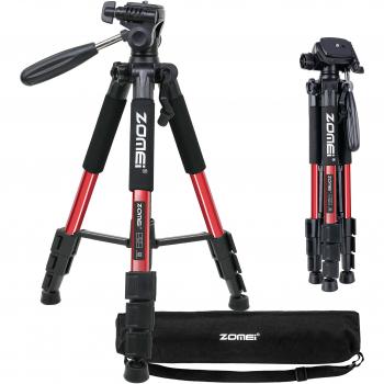 ZOMEI Q111 Trípode Profesional 139,7 cm con Bandeja de Pan Cabeza Rápida y Bolsa de Transporte para Cámara SLR DSLR SLR