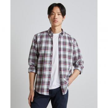 Easy Wear - Camisa para hombre manga larga cuadros gales Regular Fit