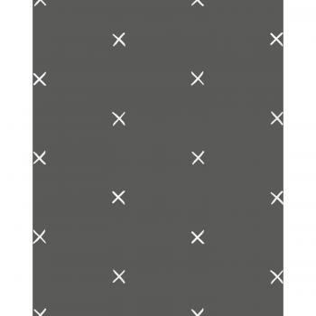 Papel Pintado Estahome Motivo Gráfico Gris Oscuro - 0,53 x 10,05 m