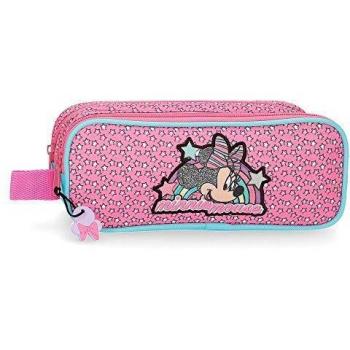 Disney Minnie Pink Vibes Estuche Doble Rosa 23x9x7 cms Poliéster