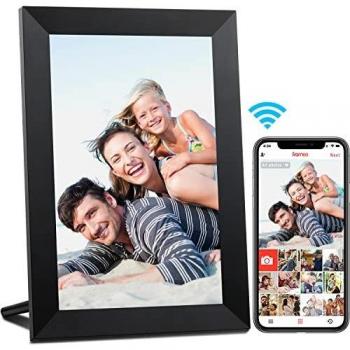 AEEZO Marcos Fotos Digitales WiFi de 10.1 Pulgadas, Visualización táctil IPS HD, Función de Rotación Automática, Fácil Configuración para Compartir Fotos y Vídeos