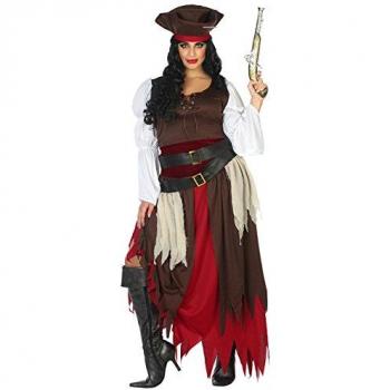 Disfraz Pirata Mujer Marrón Talla XXL